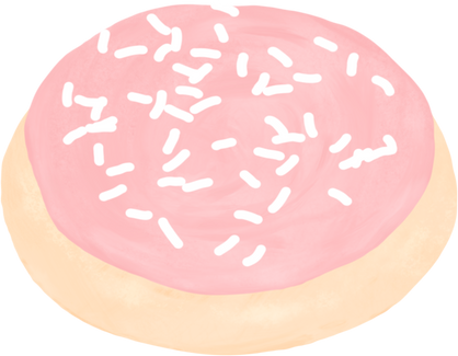 pink sugar cookie white sprinkles