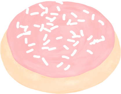 pink sugar cookie white sprinkles